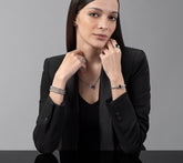 JAI Sterling Silver Cushion Cut Natural Blue Topaz Stud Earrings